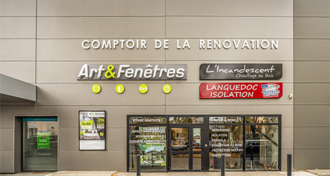 Façade magasin Art & Fenêtre Ets Genieys à Béziers